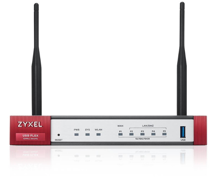 

Межсетевой экран ZYXEL USGFLEX50AX-EUCI01F USG FLEX 50AX, 1xWAN GE, 4xLAN/DMZ GE, Wi-Fi 6 (AX1800), 1xUSB3.0, NebulaFlex, USGFLEX50AX-EUCI01F
