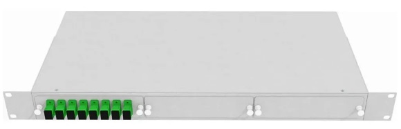 Изображение товара Кросс оптический стоечный Vimcom СКРУ-1U-8SC/А-SM-8AD+8PT/G-GR