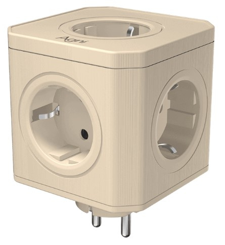 Изображение товара Тройник AGNI TP-VE5E-ivory для подключения 5 устройств