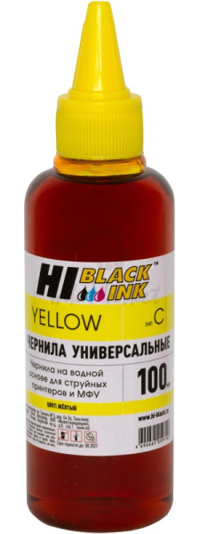 Изображение товара Чернила Hi-Black HB-CAN-Y-100ML - ярко-жёлтые для струйных принтеров