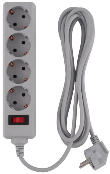 Изображение товара Сетевой фильтр Buro 400SL-3-G 4 розетки 3 м кабель серый дизайн