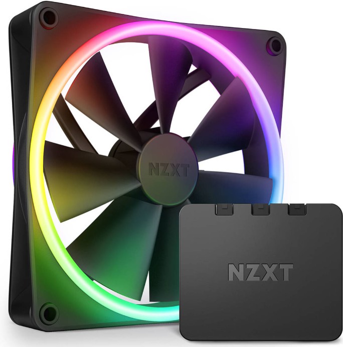 

Вентилятор для корпуса NZXT F140 RGB Duo RF-D14SF-B1 140mm, 84.75CFM, 36dBA, 1800rpm, Black, F140 RGB Duo