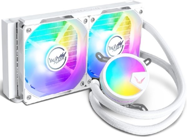 

Система охлаждения жидкостная Valkyrie A240 ARGB White LGA115x/2011/1200/1700/AM4/AM5 (2*120mm, 800-1800rpm, 80CFM, 32.2dBa, 250W TDP), A240 ARGB White