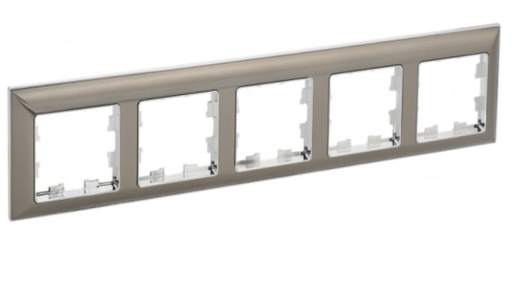 

Рамка пятерная IEK BR-M52-12-4-K23 BRITE РУ-5-Бр Металл Хром/Никель, BR-M52-12-4-K23