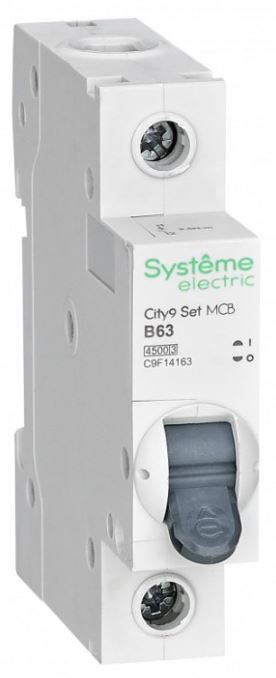 

Автоматический выключатель Systeme Electric C9F14163 City9 Set B 63А 1P 4.5kA 230В, C9F14163