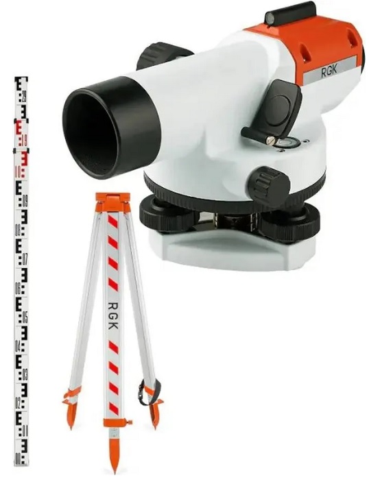 

Нивелир RGK 778251 оптический комплект C-24 + S6-N + S3, 778251