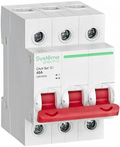 

Автоматический выключатель Schneider Electric EZ9S16340 3P 40A (C)(серия "EASY 9"), EZ9S16340