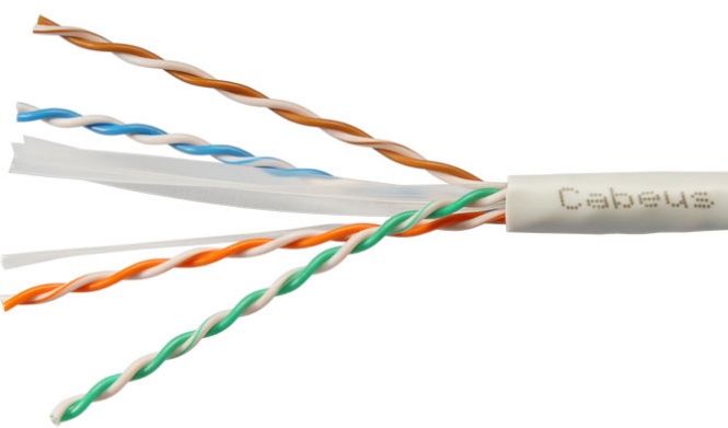 

Кабель витая пара U/UTP 6 кат. 4 пары Cabeus UTP-4P-Cat.6-SOLID-LSZH-WH-25 (23 AWG), одножильный, LSZH нг(А)-HF, белый (25 м), UTP-4P-Cat.6-SOLID-LSZH-WH-25