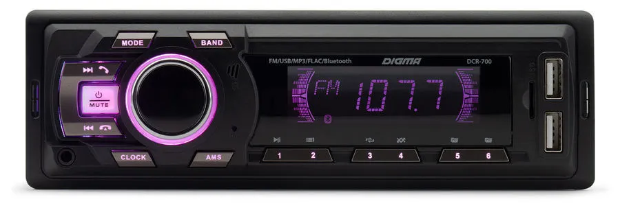 

Автомагнитола Digma DCR-700 1DIN 4x50Вт, DCR-700