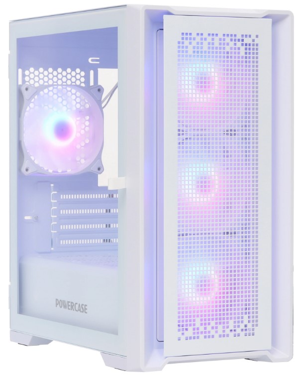 

Корпус mATX Powercase ByteFlow Micro White LE CAMBFW-A4-LE без БП, боковая панель из закалённого стекла, 2*USB 2.0, USB 3.0, ByteFlow Micro White LE