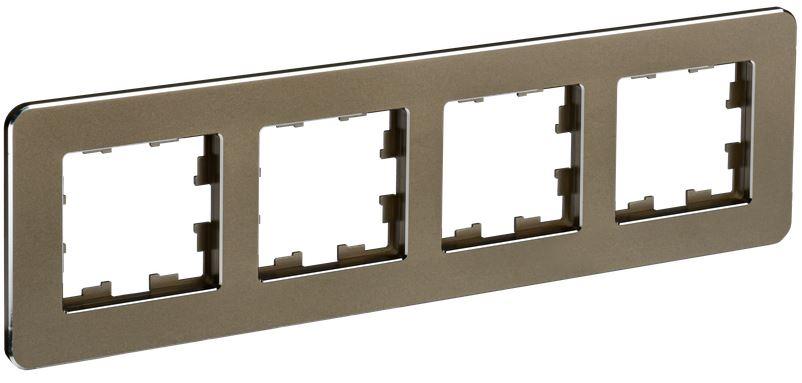 

Рамка четверная IEK BR-M42-M-01-K49 BRITE РУ-4-1-Бр Металл Латунь RE, BR-M42-M-01-K49