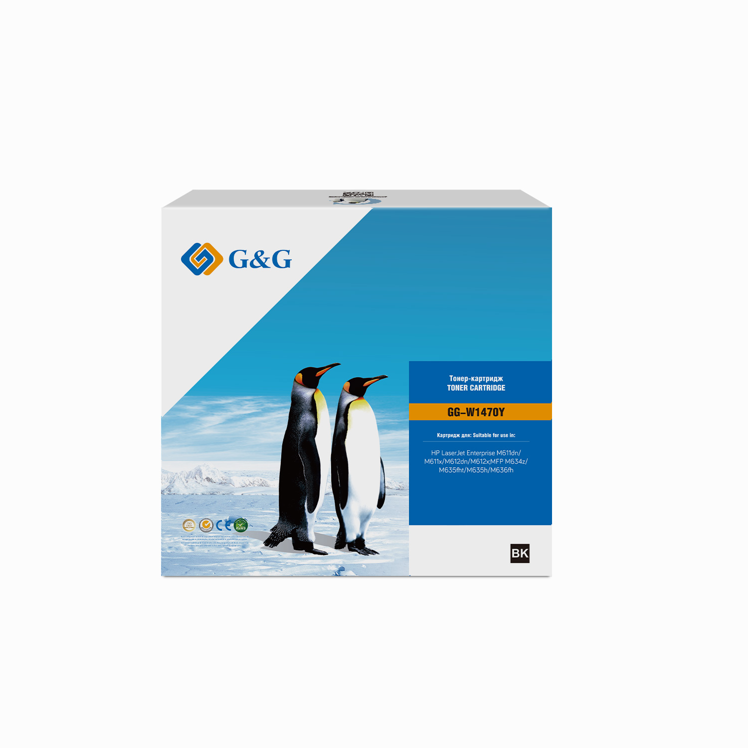 

Картридж G&G GG-W1470Y для HP LJ M611/M612/M634/M635/M636, с чипом (42000стр.) (W1470Y), GG-W1470Y