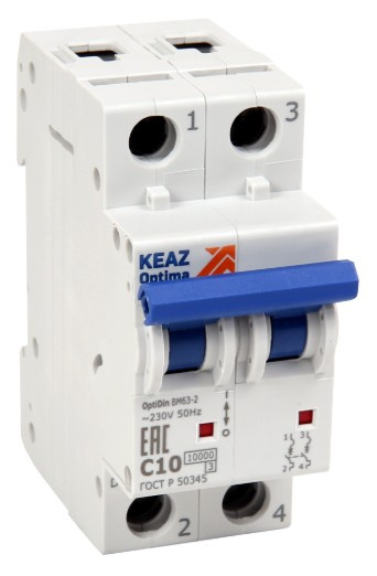 Изображение товара Автоматический выключатель КЭАЗ 262596 2 полюса 40 А