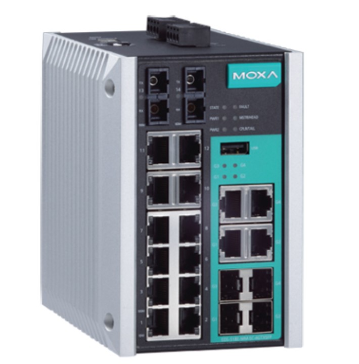 

Коммутатор управляемый MOXA EDS-518E-MM-SC-4GTXSFP 12x10/100BaseT(X) ports, 2 100BaseFX multi-mode ports with SC connectors, and 4 combo 10/100/1000Ba, EDS-518E-MM-SC-4GTXSFP
