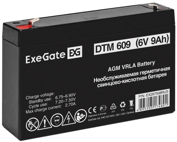 фото Батарея аккумуляторная  Exegate DTM 609 в Уфе