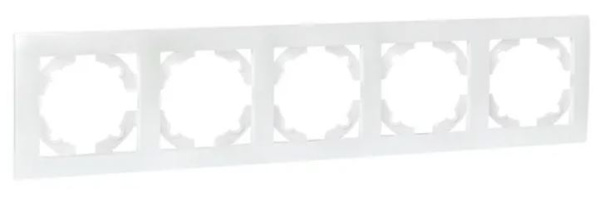 Изображение товара Рамка пятерная EKF EWM-G-305-50 серии Валенсия из поликарбоната для электрики