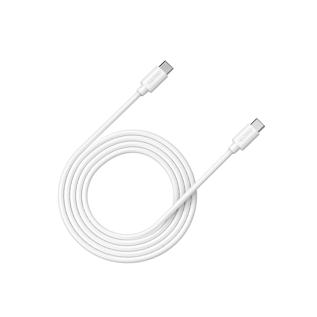 

Кабель интерфейсный Canyon C-12 100W, USB Type-C/USB Type-C, 2m, white, C-12