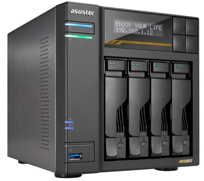 

Сетевое хранилище ASUSTOR AS6804T 4-Bay NAS/AMD Ryzen V3C14 2,3GHz/16GB DDR5, noHDD(HDD,SSD)/2x5,2х10,Gbe(LAN)/3xUSB3.2,Type-C; 90IX01T4-BW3S00, AS6804T