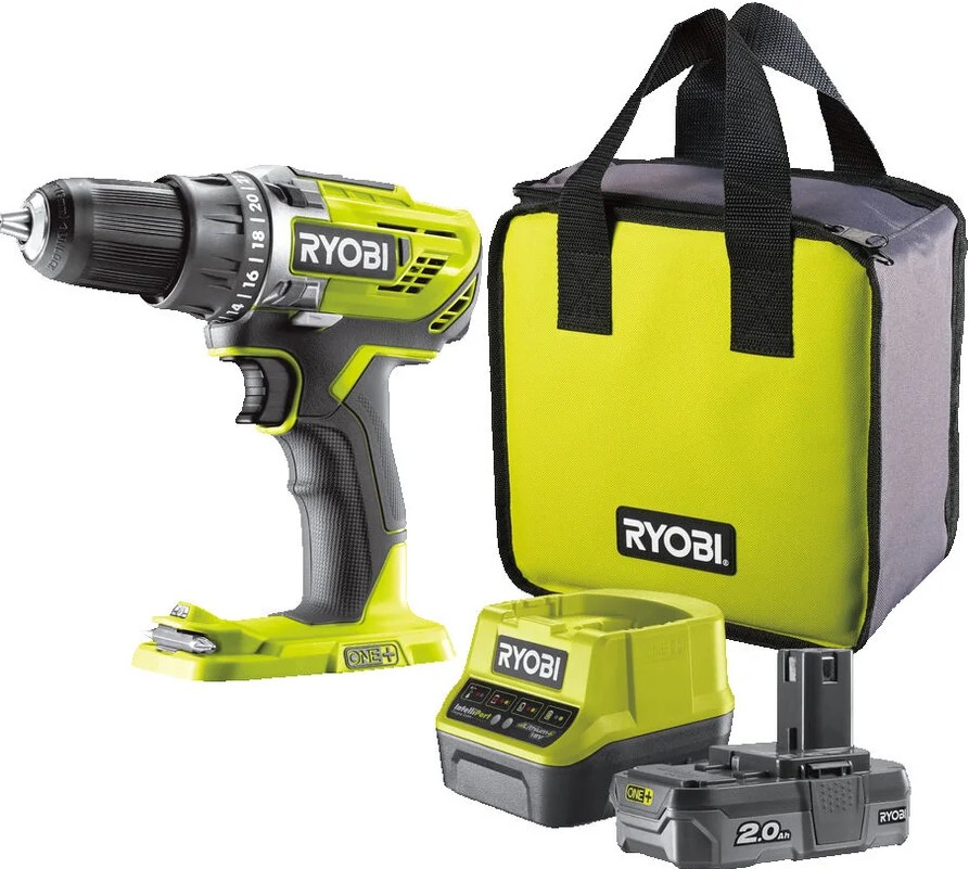 

Дрель - шуруповерт Ryobi R18DD3-120S 5133003347 ONE+ Li-Ion компактная, R18DD3-120S