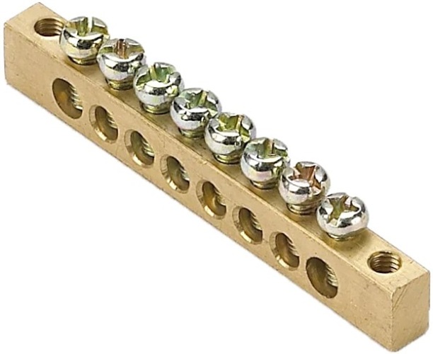 

Шина DEKraft 32002DEK ШН-102 Шина нулевая 8 групп/крепеж по краям, сеч. 6x9 мм, 100А, 32002DEK