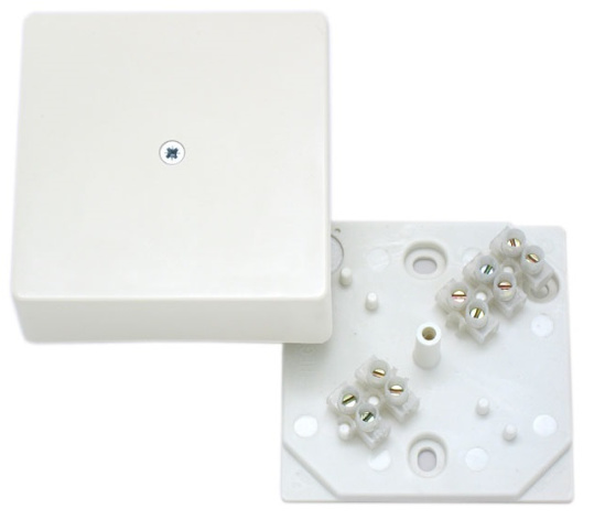 Изображение товара Распределительная коробка HEGEL КРК2702 75х75х30 для электропроводки белая