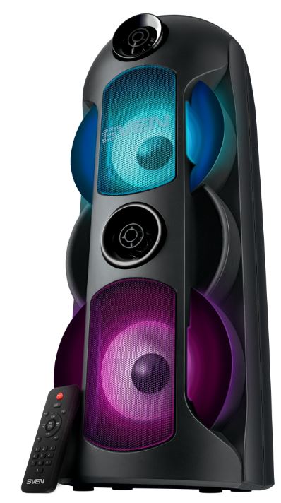 

Акустическая система Sven PS-720 SV-019600 черная (80 Вт, TWS, Bluetooth, FM, USB, microSD, LED-дисплей, 4400мА*ч), PS-720