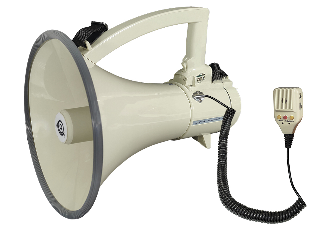 

Мегафон Tantos TSo-MGF35 ручной 35Вт, до 700м, USB/SD/FM-AUX, Li-ion АКБ. Функции: громкоговоритель,, TSo-MGF35