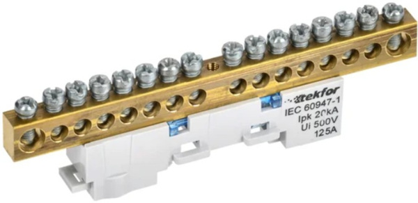 Изображение товара Шина N ноль IEK TF-NN20-16-KL-K07 для электрических соединений