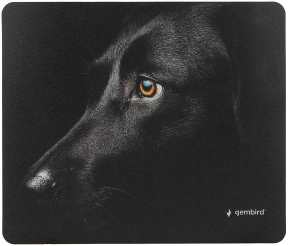 

Коврик для мыши Gembird MP-ART40 229х195х2мм, "черная собака", вспененный ПВХ+пластик, пакет, MP-ART40