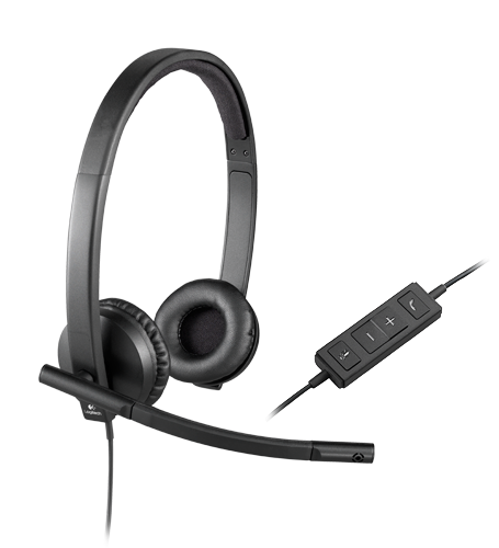 

Гарнитура проводная Logitech H570e черная, 981-000575, H570e