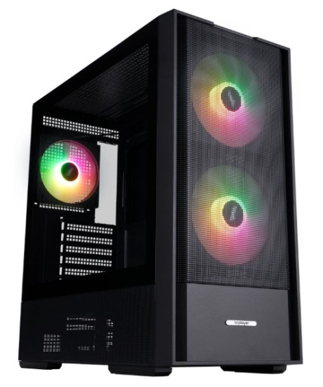 Изображение товара Корпус ATX 1STPLAYER AU7 ARGB Black стильный с подсветкой ARGB