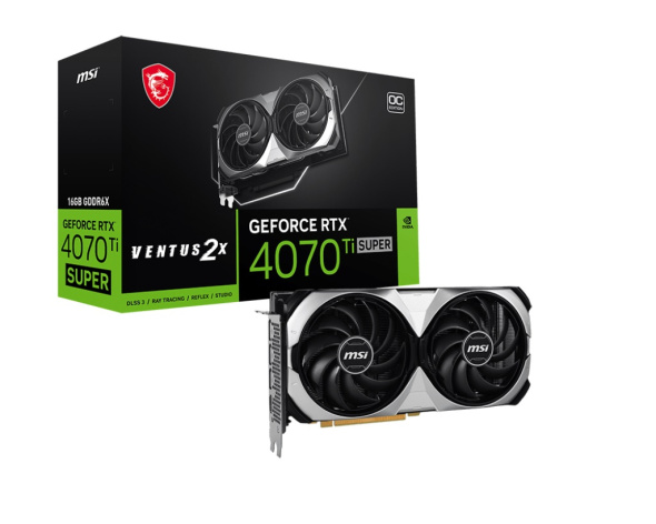 Изображение товара Видеокарта MSI GeForce RTX 4070 Ti SUPER VENTUS 2X OC 16GB графический процессор