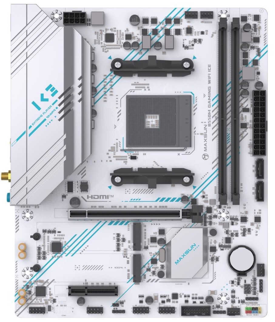 

Материнская плата mATX MAXSUN MS-B550M GAMING WIFI 6940709661529 (AM4, AMD B550, 2*DDR4, PCIe, 2*M.2, 4*USB 3.2, 6*USB 2.0, 2*SATA, DP, HDMI), MS-B550M GAMING WIFI