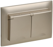 фото Розетка двухместная с заземлением IEK SK-R26-16-44-K37-F