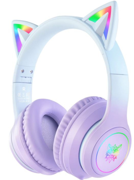Изображение товара Беспроводные наушники ONIKUMA B90 BT с микрофоном и кабелем, фиолетовые