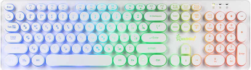 

Клавиатура SmartBuy ONE 329 SBK-329U-W проводная с подсветкой USB белая (1/20), ONE 329