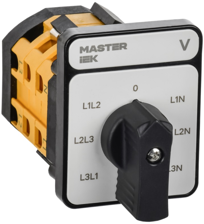 

Переключатель кулачковый IEK MI-CS10-010-066-K02 стандартная черная рукоятка 10А схема 66 MASTER, MI-CS10-010-066-K02