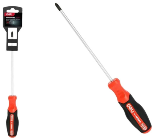 Изображение товара Отвертка крестовая Deli DL3453 PH0 75 мм профессиональный инструмент