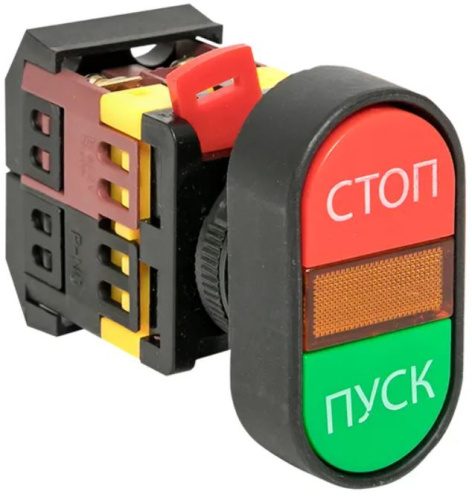 Изображение товара Кнопка управления EKF pbn-apbb-o с подсветкой и овальной линзой