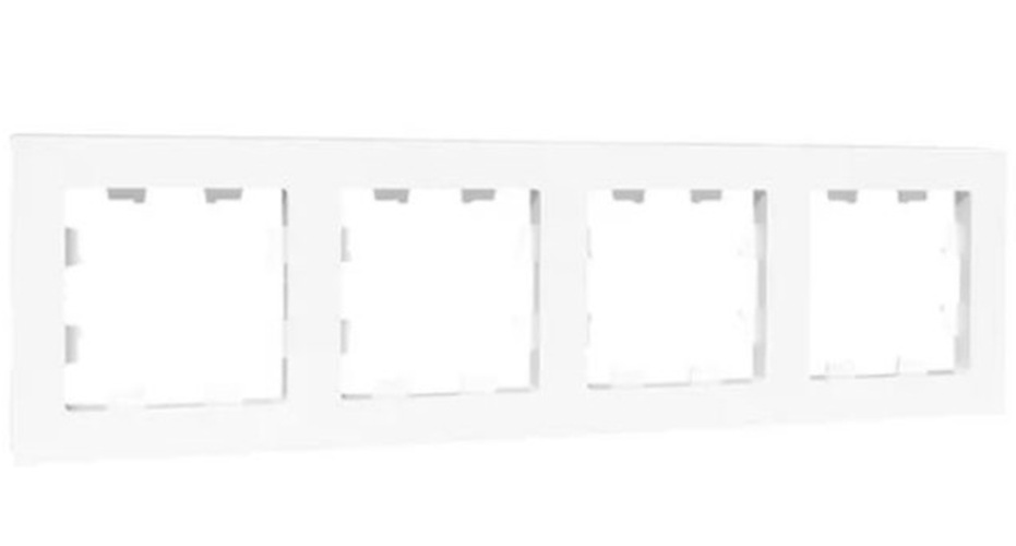 

Рамка четверная EKF UP1-FPW-04 белая, пластик Эпика, UP1-FPW-04