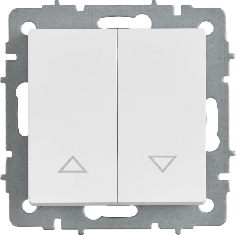 

Выключатель двухклавишный IEK BR-V15-0-10-K91 BRITE 10А ВС10-1-5-БрАБ арктический белый, BR-V15-0-10-K91