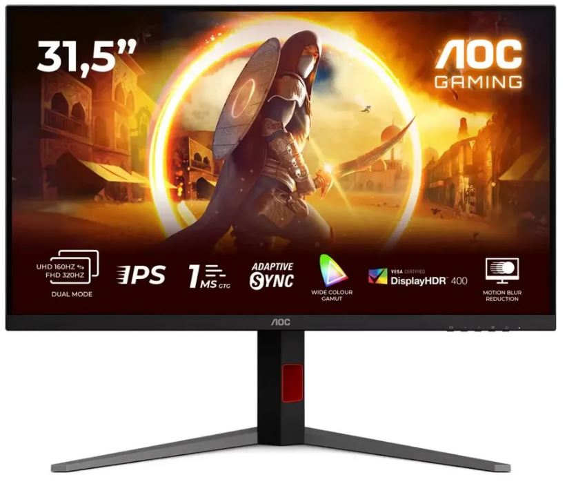

Монитор 31,5" AOC U32G4U 16:9, IPS, UHD, 1ms, 400cd, 160Hz, HDMI, DP, USB, HAS, U32G4U