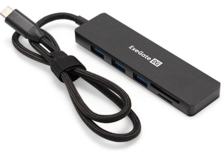 

Док-станция Exegate DUB-2213C/CR EX297632RUS USB Type-C --> 2*USB2.0 + USB 3.0 + Card Reader, DUB-2213C/CR