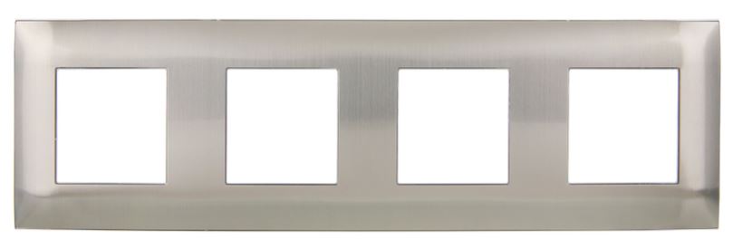 

Рамка четверная IEK SK-M42-M-K50 SKANDY SK-F34N Металл Никель, SK-M42-M-K50