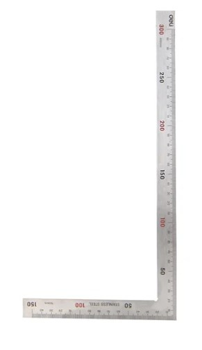 Изображение товара Угольник Deli DL7130 300 мм для точной разметки строительных и монтажных работ