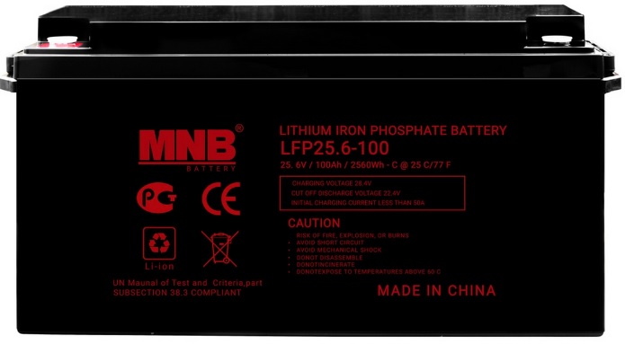 

Аккумулятор MNB LFP-25,6-100 100 Ач (литий-железофосфатный LiFePO4), LFP-25,6-100