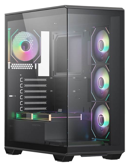 

Корпус ATX Xastra Q600 6ARGB-C10-UC Black без БП, боковая панель из закалённого стекла, USB 3.0, USB Type-C, Q600 6ARGB-C10-UC Black