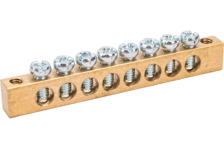 

Шина Rexant 11-2366 PEN «земля-ноль» 6х9 мм 8/2 (8 групп/крепеж по краям), 11-2366