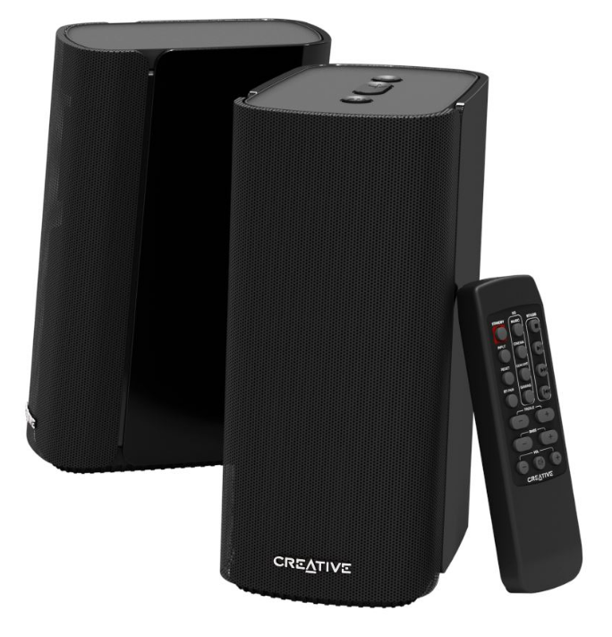 

Компьютерная акустика 2.0 Creative T100 51MF1690AA000 Wireless, BT, 40Вт, черная, T100