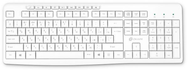 фото Клавиатура  Oklick K225W белый в Екатеринбурге